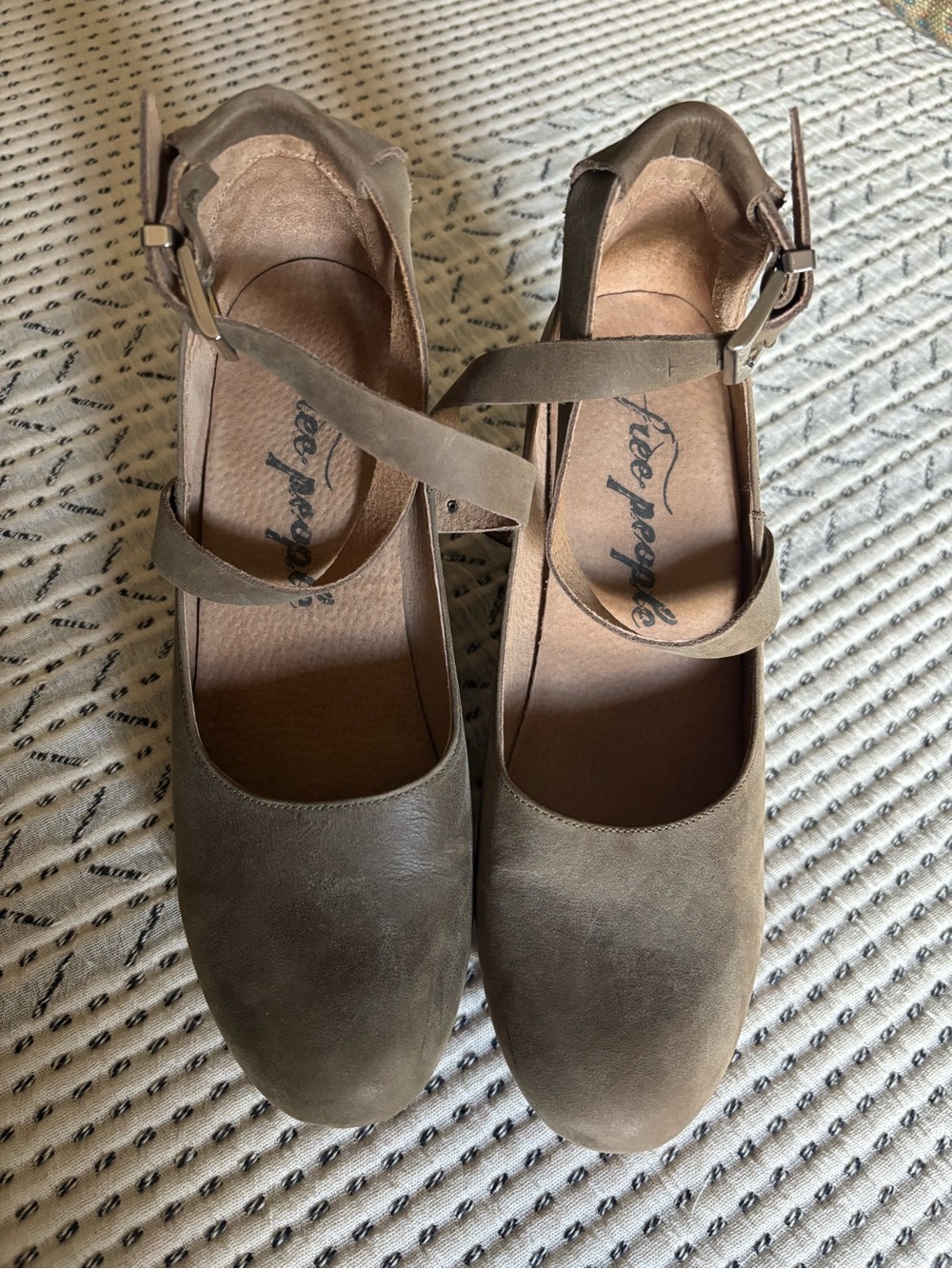 Free People Olive Mary Jane Heels with Ankle Strap